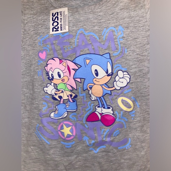 Sonic the Hedgehog Little/Big Girls Amy Rose and Sonic Youth Short Sleeve TShirt - Picture 8 of 11